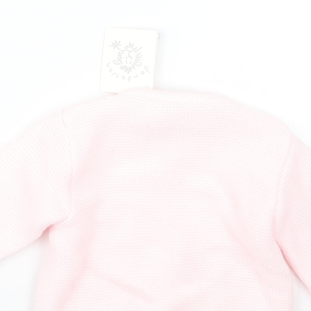 Dandelion Girls Pink  Knit Cardigan Jumper Size 3-6 Months