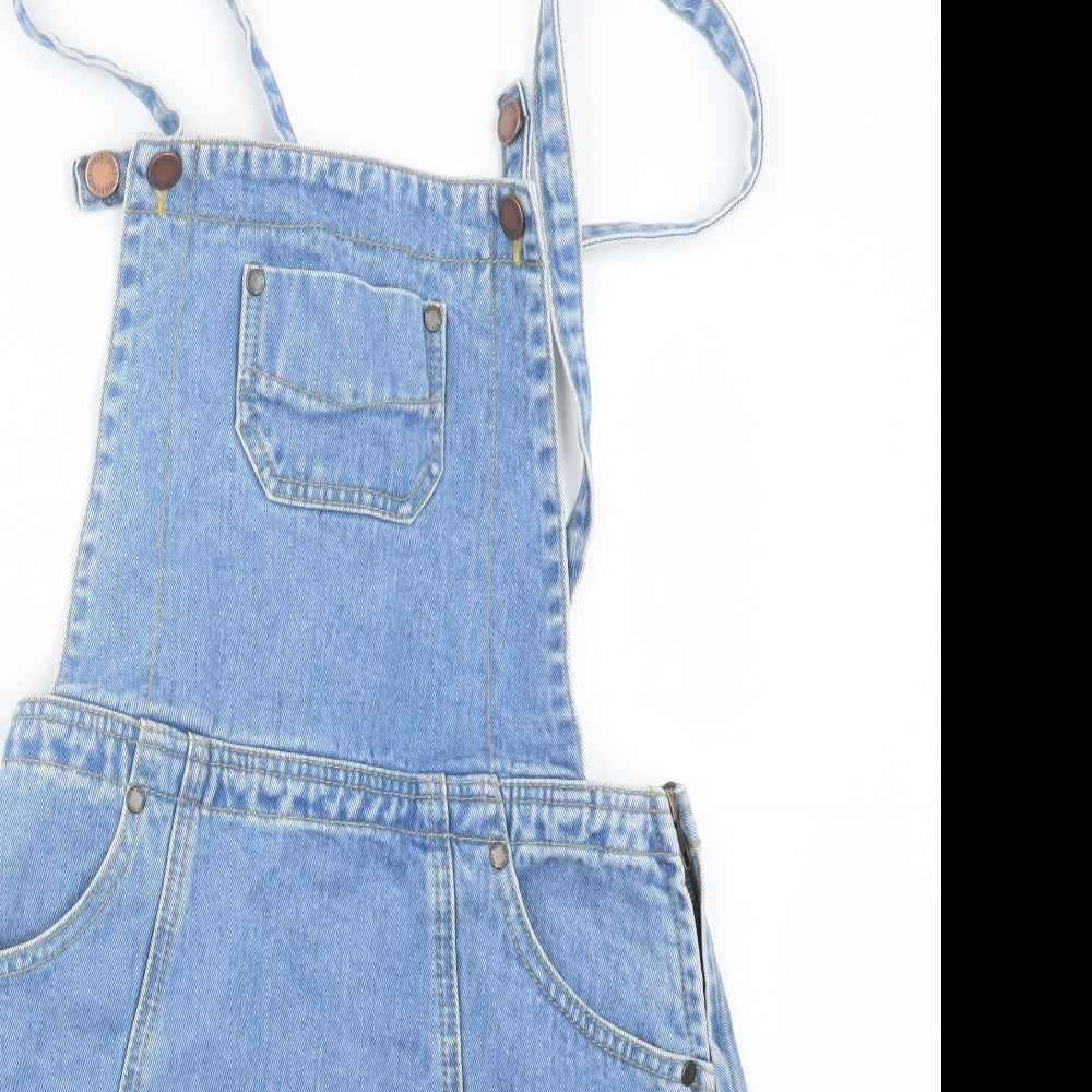 Miss Selfridge Womens Blue  Denim Pinafore/Dungaree Dress  Size 10