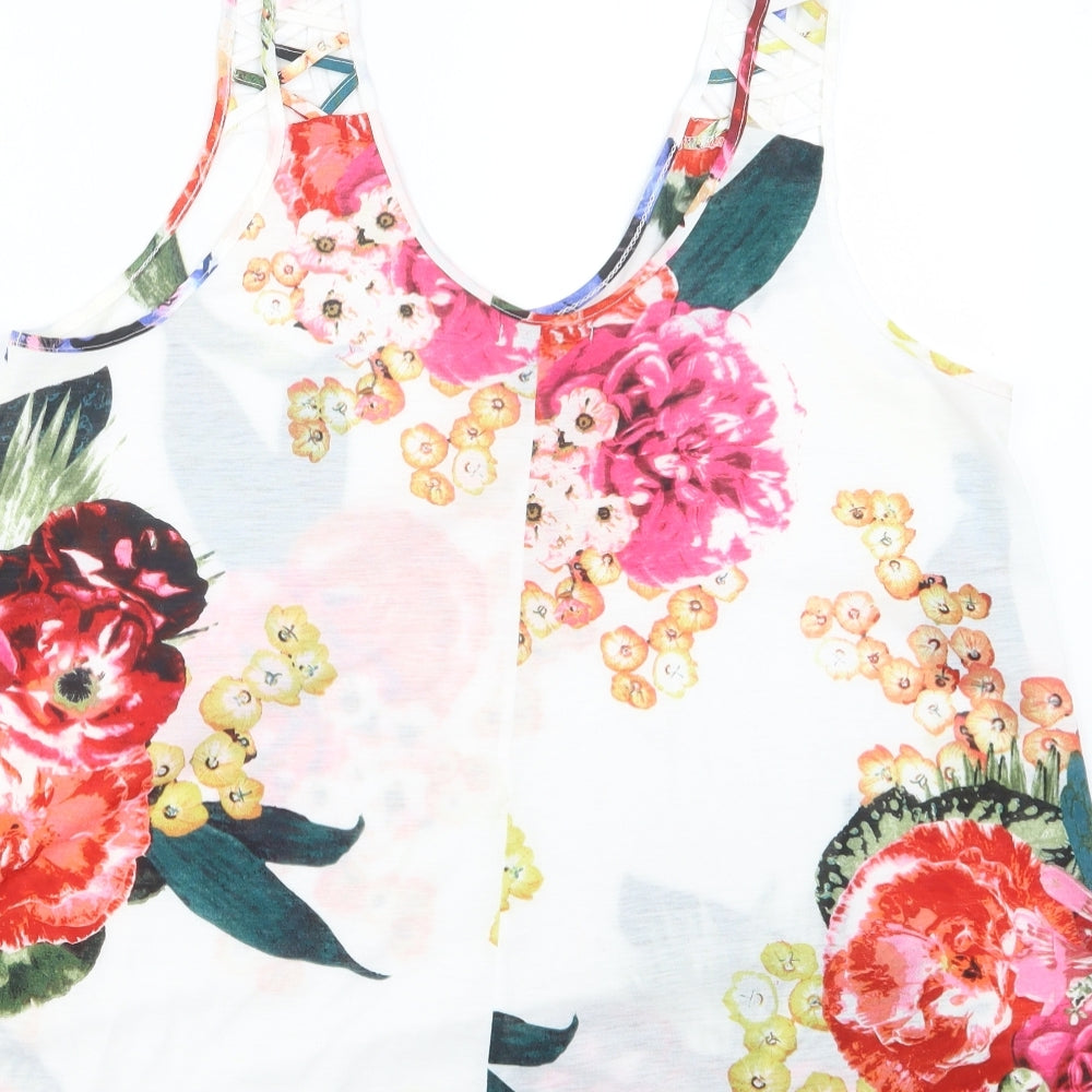 H&M Womens Pink Floral  Basic Blouse Size M