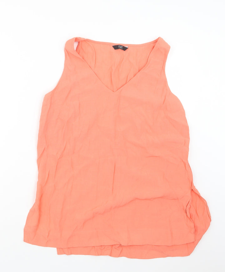 F&F Womens Orange Basic Tank Size 12