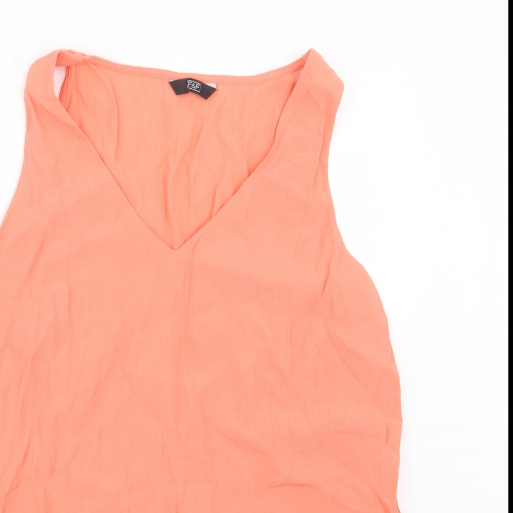 F&F Womens Orange   Basic Tank Size 12