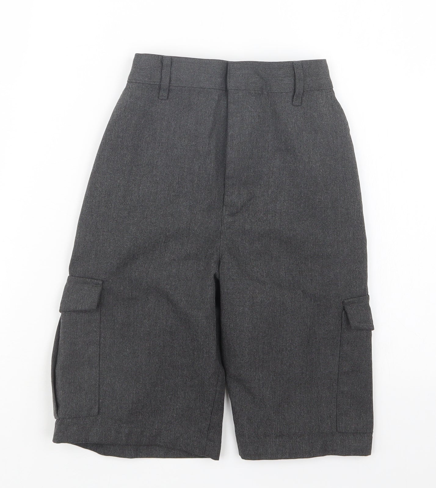 Marks and Spencer Boys Grey   Cargo Shorts Size 10-11 Years - School