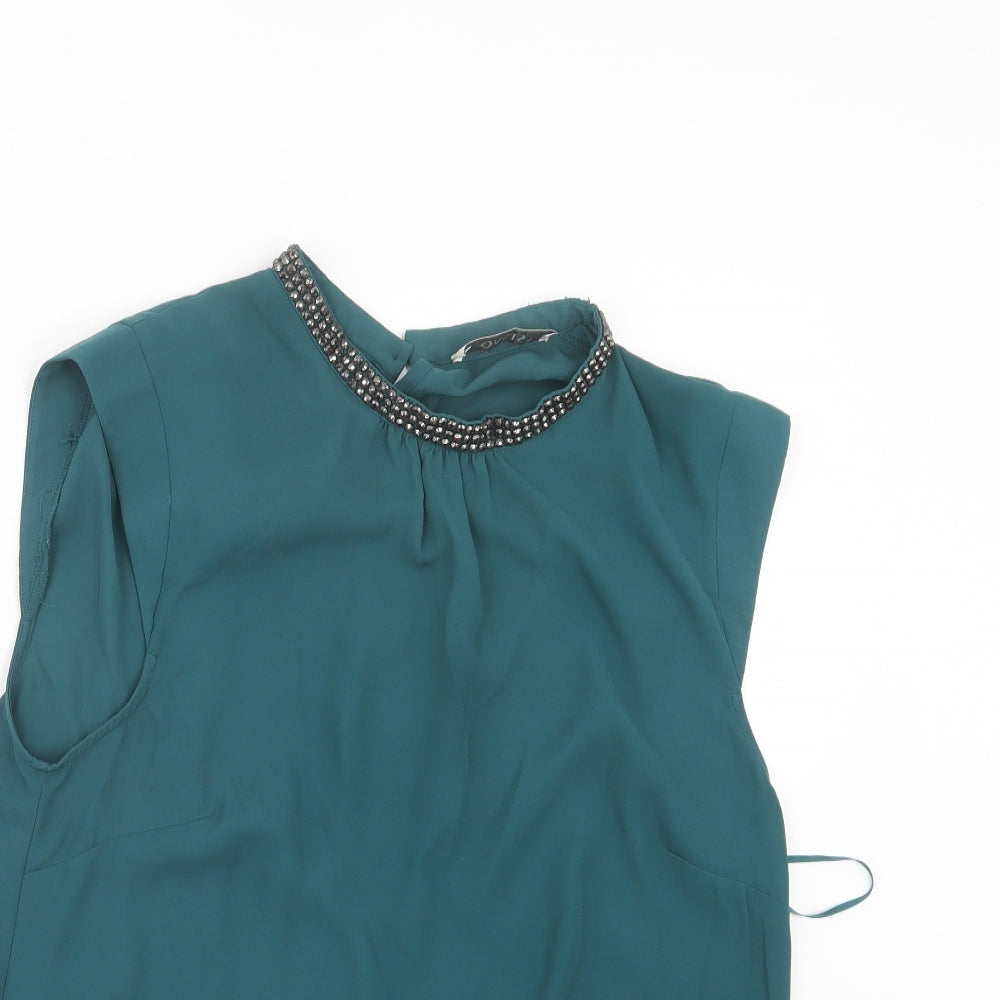 Oasis Womens Blue   Basic Blouse Size 14