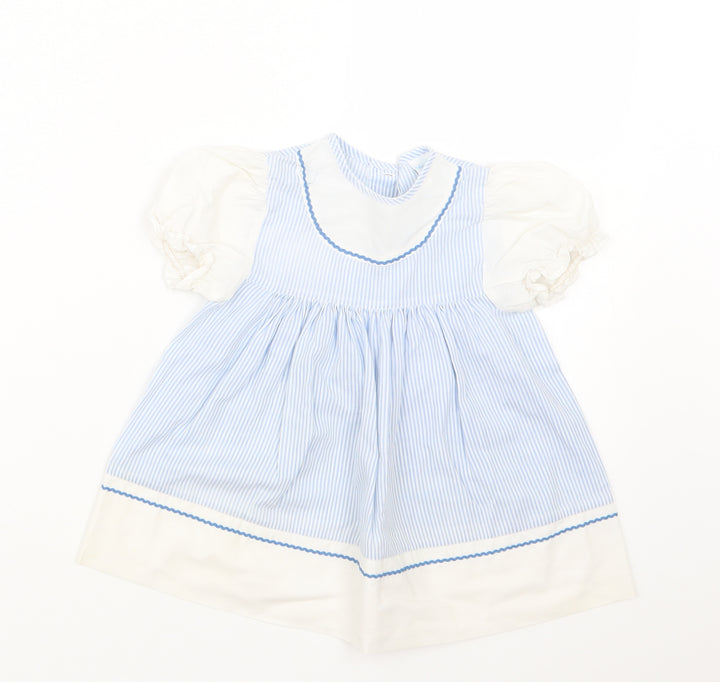 Debenhams Girls Blue Striped T-Shirt Dress Size 18 Months