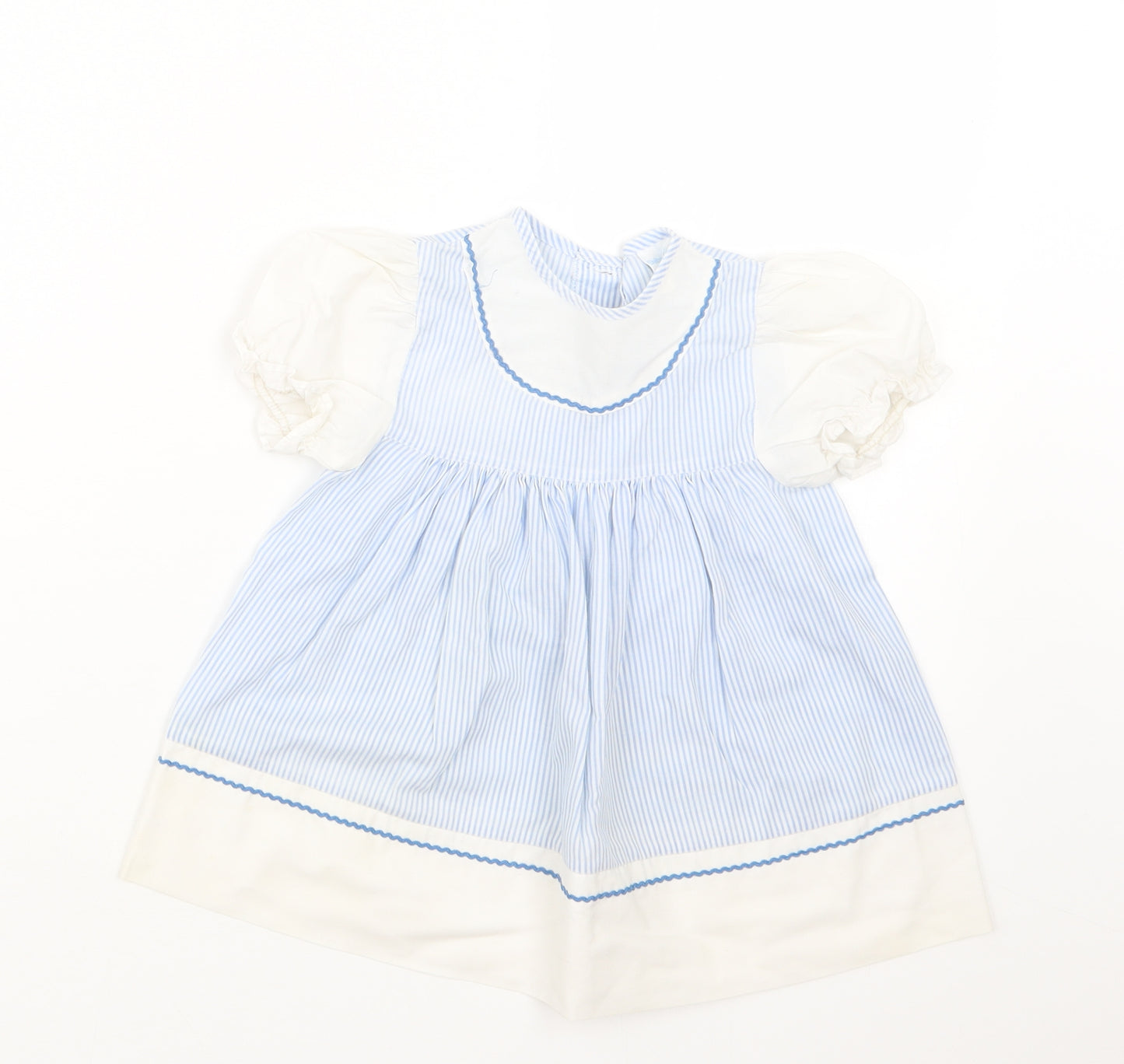 Debenhams Girls Blue Striped  T-Shirt Dress  Size 18 Months