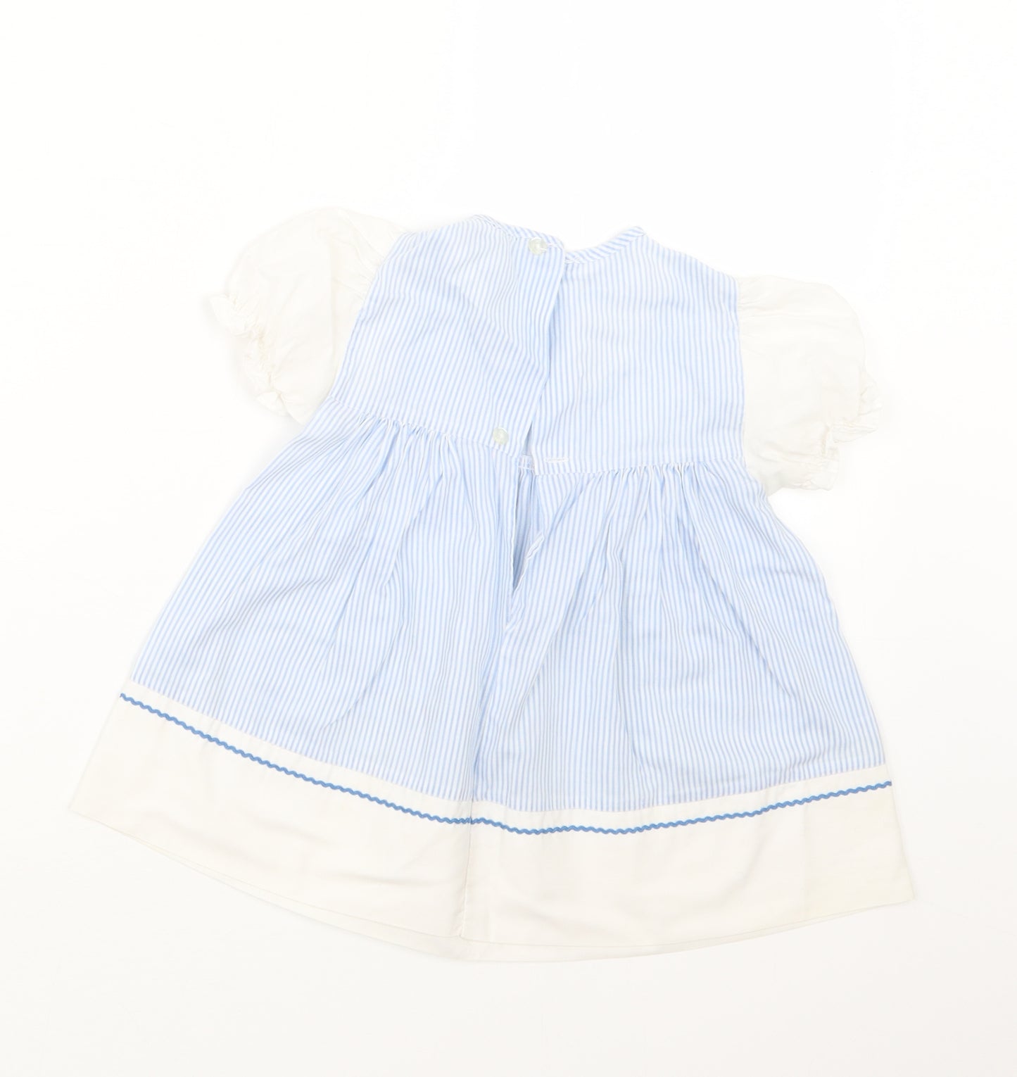Debenhams Girls Blue Striped  T-Shirt Dress  Size 18 Months