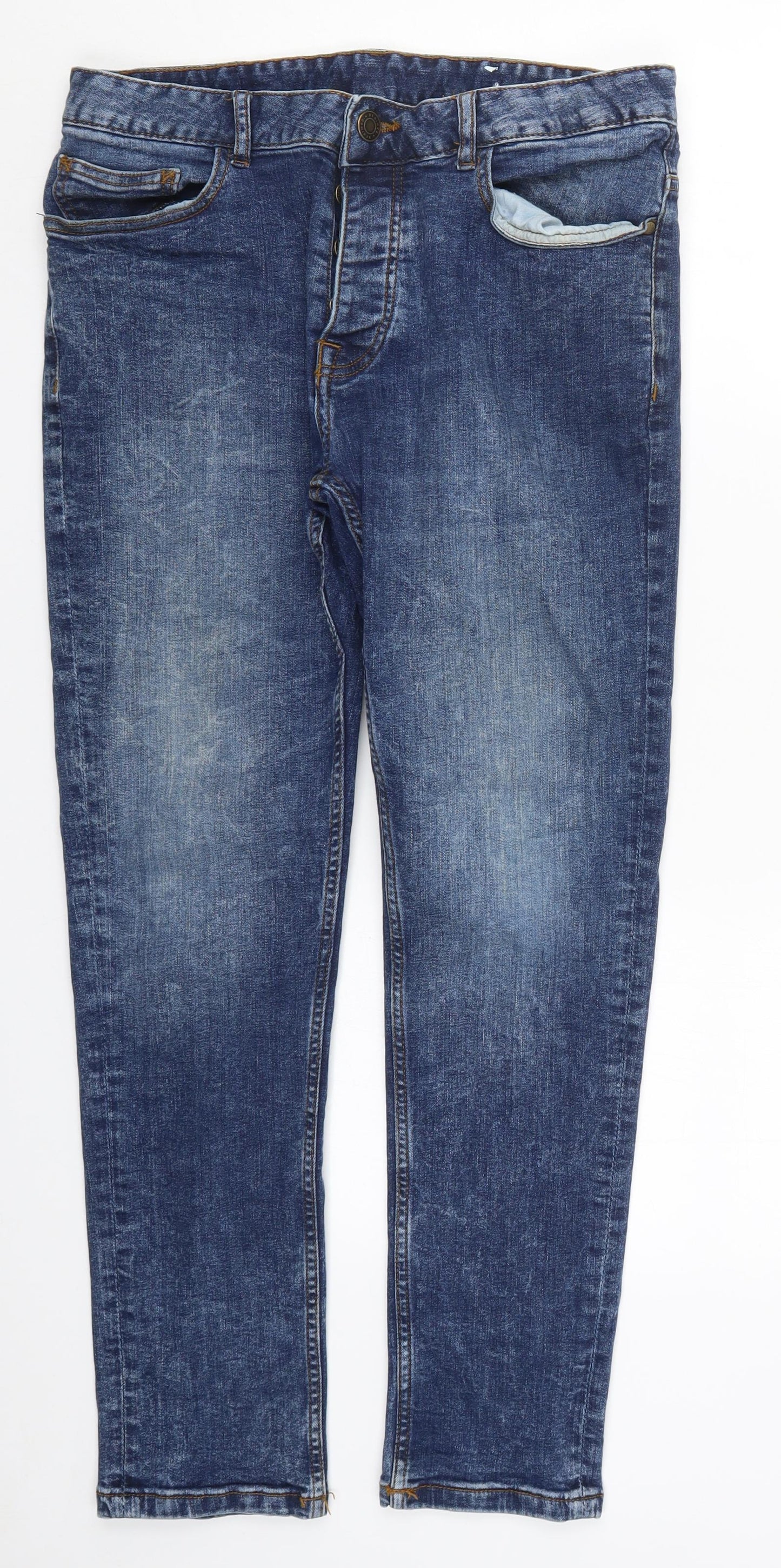 Denim Co Mens Blue  Denim Skinny Jeans Size 34 L27 in