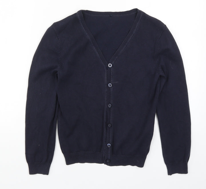 George Girls Blue Knit Cardigan Jumper Size 8-9 Years