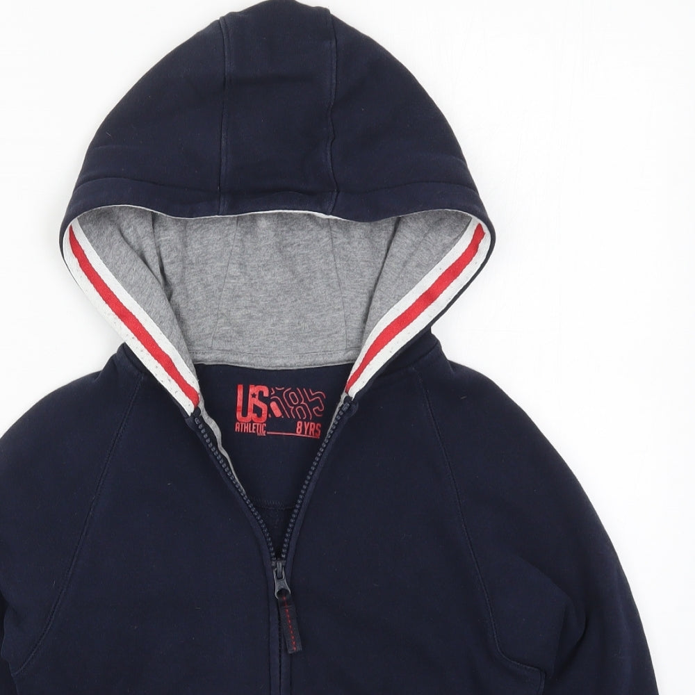 Matalan Boys Blue   Full Zip Hoodie Size 8 Years