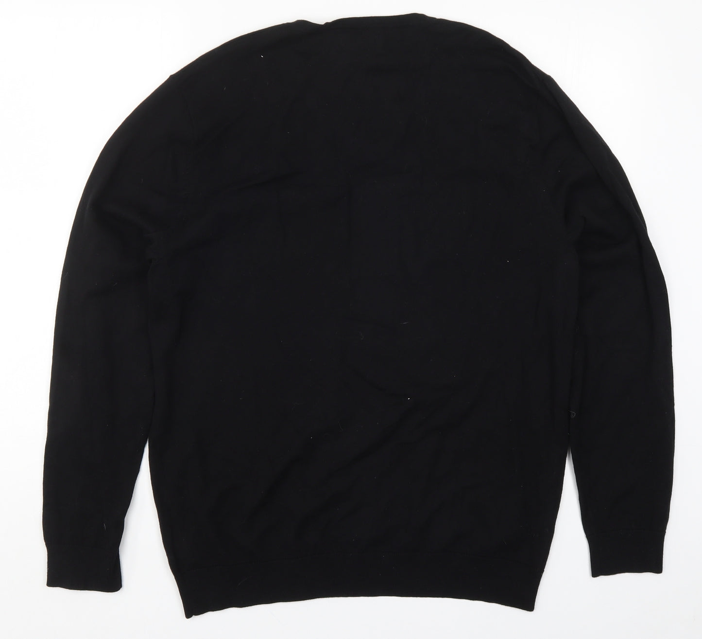 NEXT Mens Black  Knit Pullover Jumper Size L