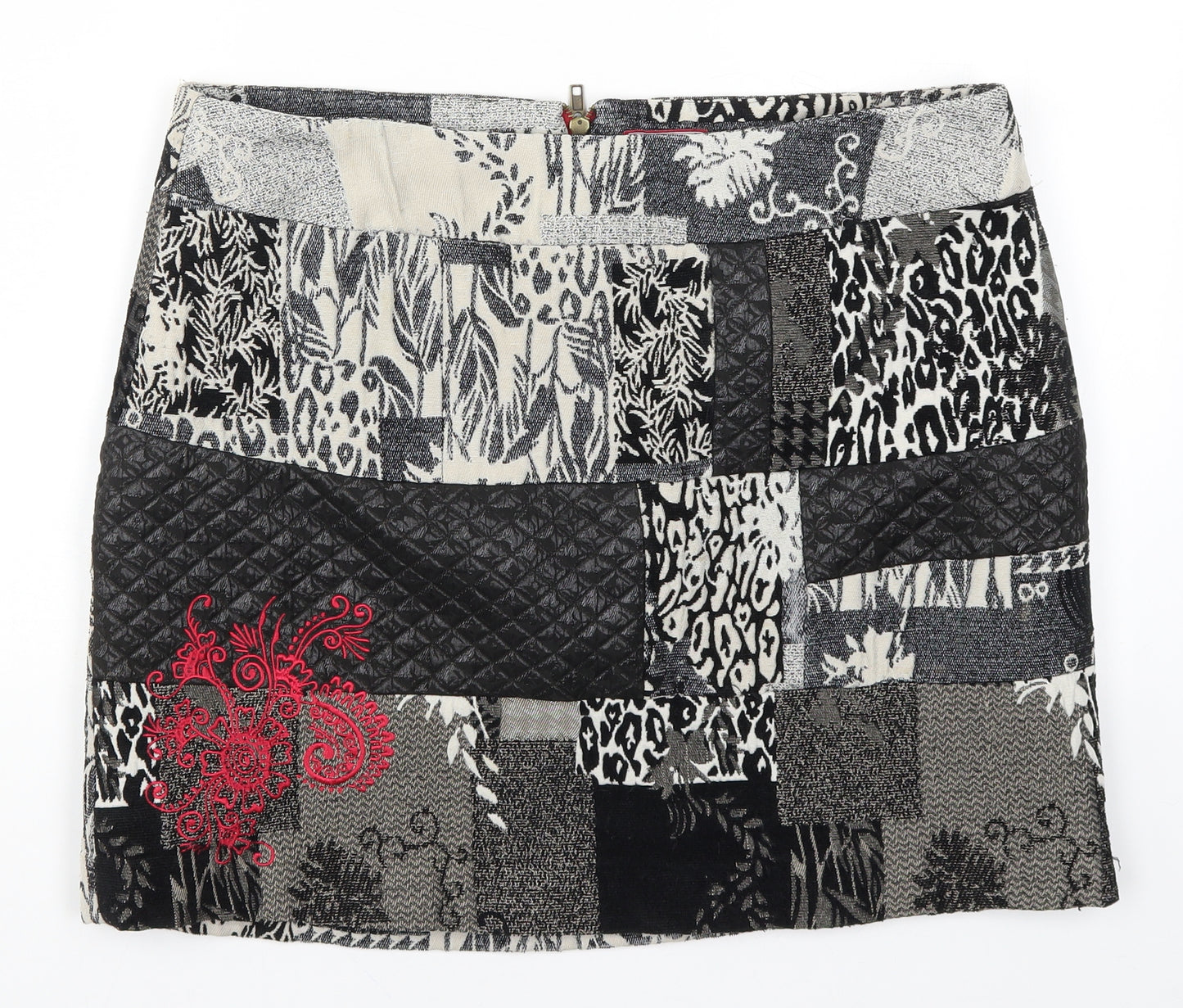 Joe Browns Womens Grey Geometric  Mini Skirt Size 16