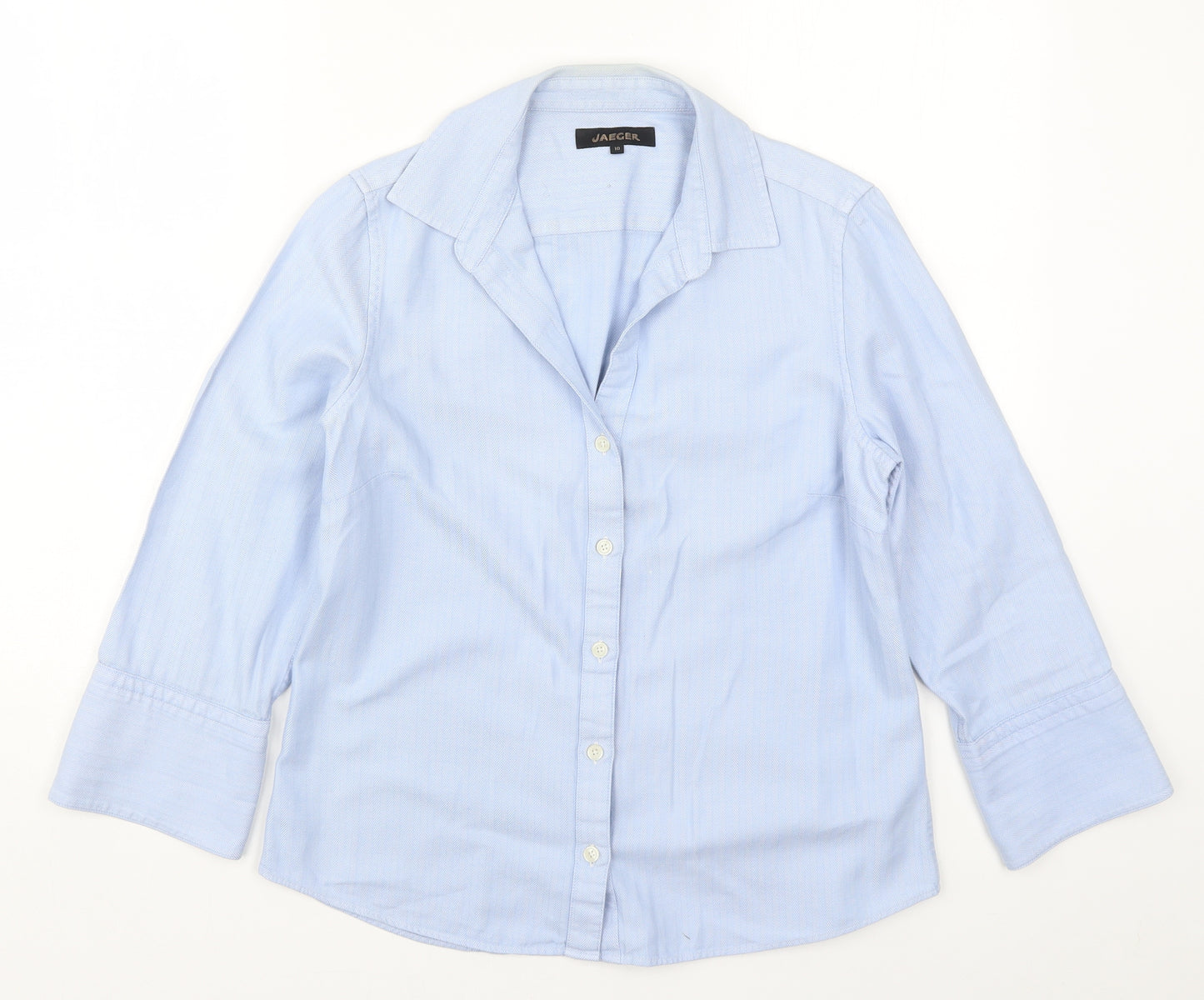 Jaeger Womens Blue   Basic Button-Up Size 10