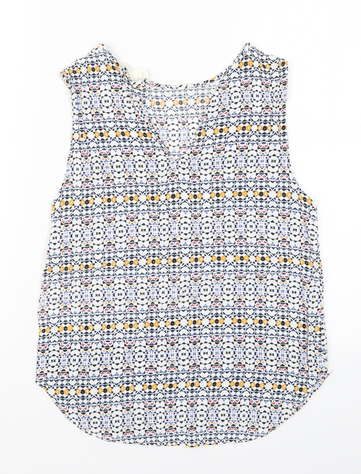H&M Womens Multicoloured Geometric  Basic Tank Size 6