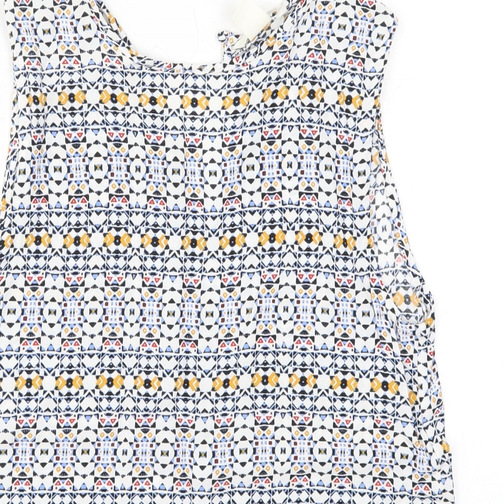 H&M Womens Multicoloured Geometric  Basic Tank Size 6