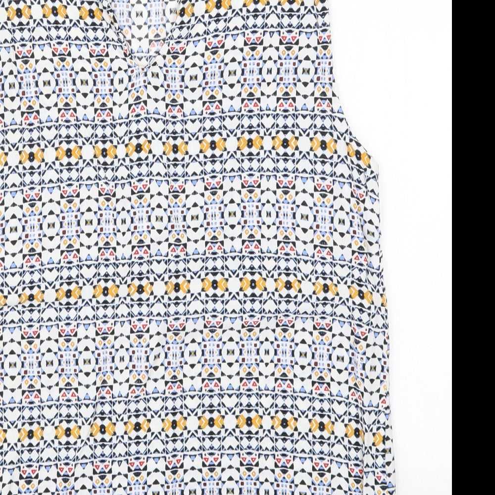 H&M Womens Multicoloured Geometric  Basic Tank Size 6