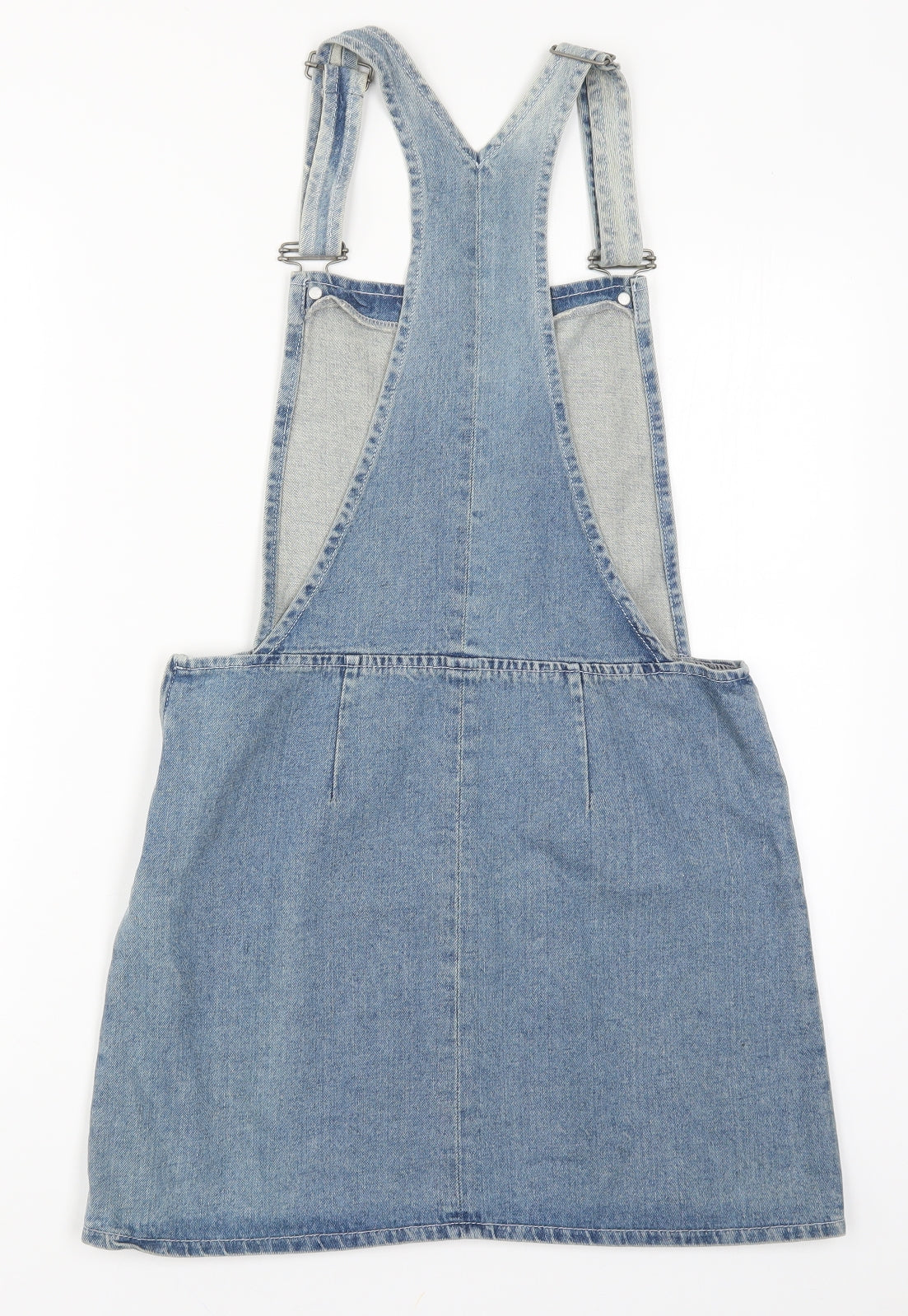 Topshop Womens Blue  Denim Pinafore/Dungaree Dress  Size 10