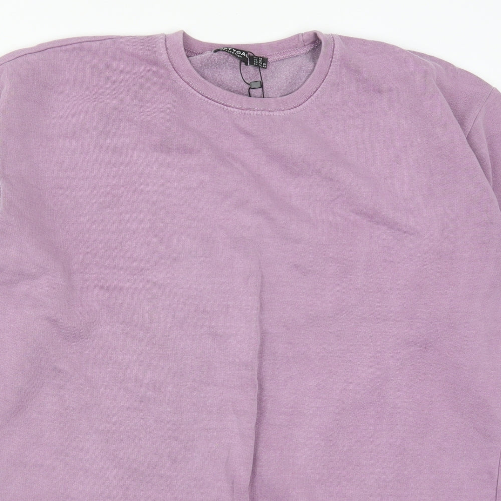 Nasty Gal Womens Purple   Pullover Sweatshirt Size 14