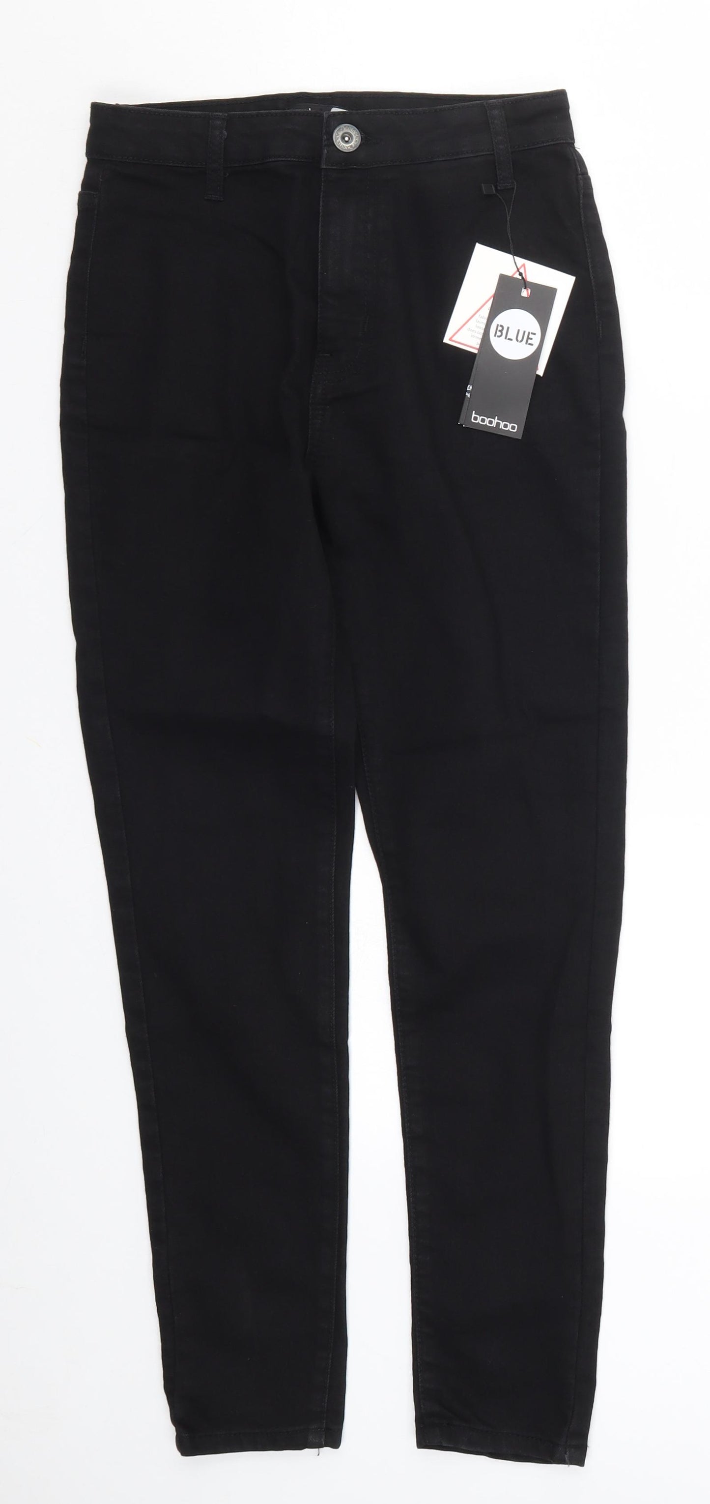 Boohoo Womens Black  Denim Skinny Jeans Size 8 L27 in