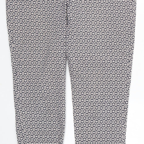 F&F Womens Pink Geometric  Trousers  Size 10 L27 in