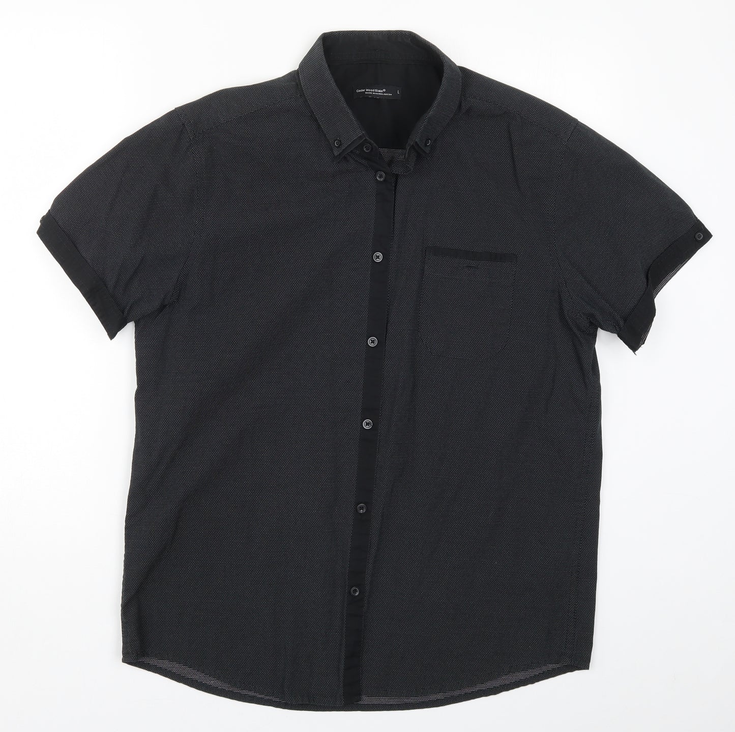 Cedar Wood State Mens Grey    Button-Up Size L