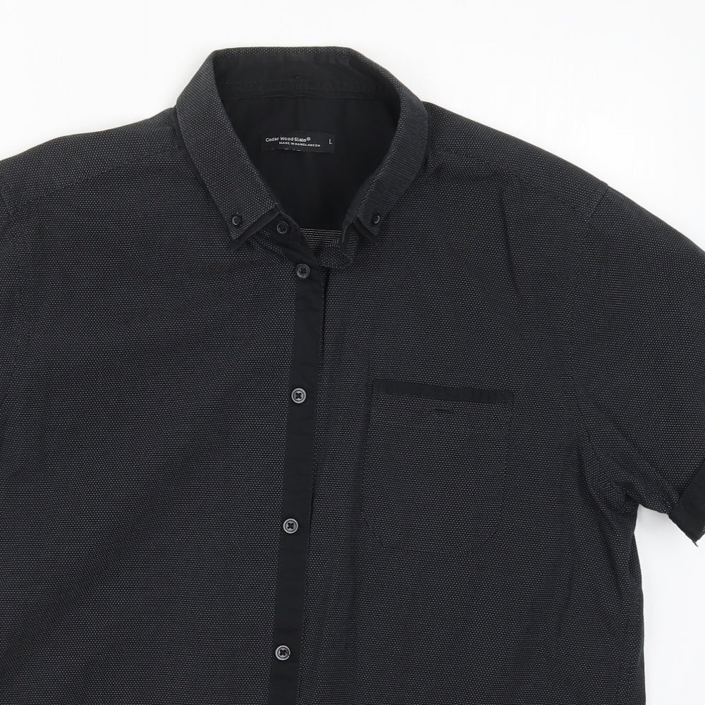 Cedar Wood State Mens Grey    Button-Up Size L