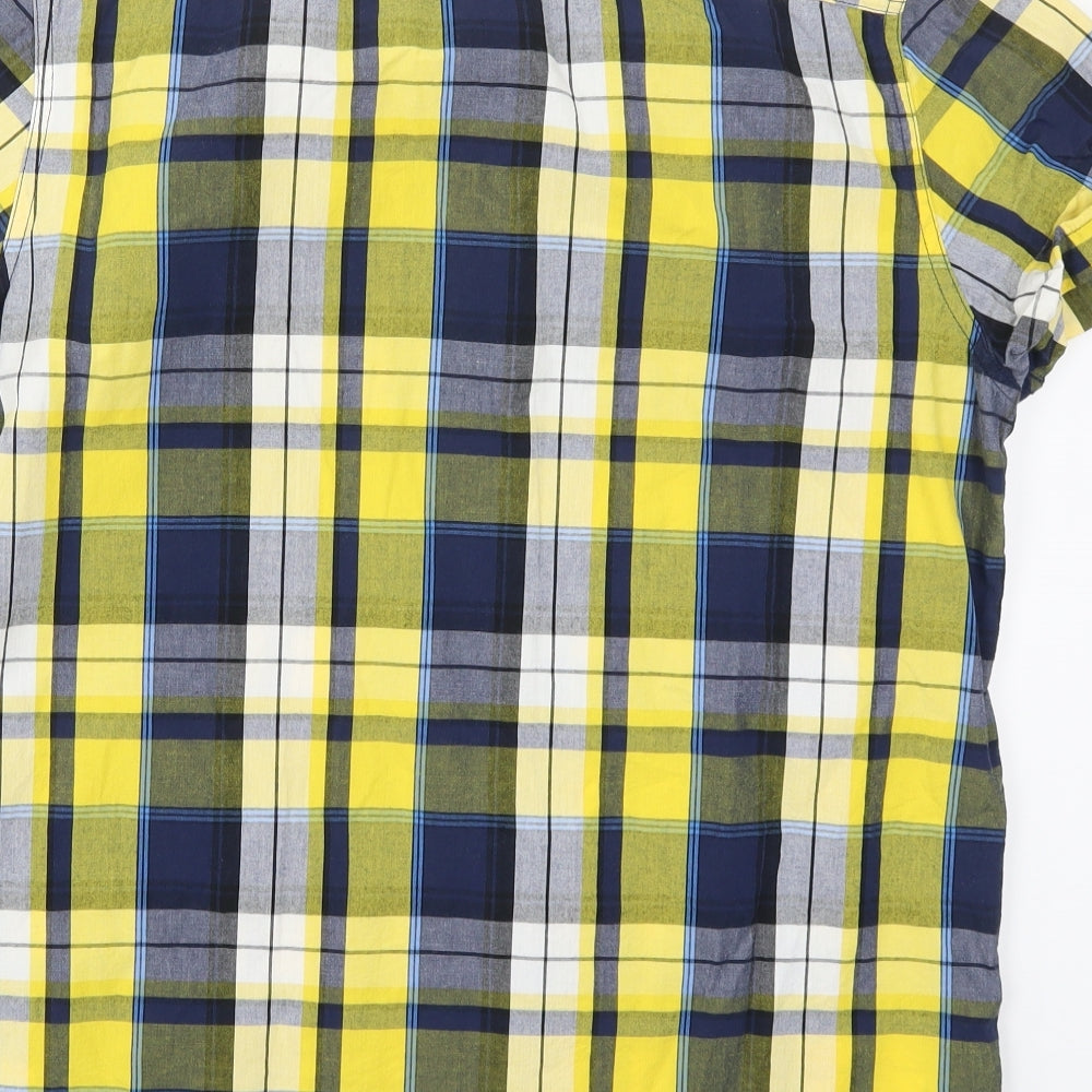 Cedar Wood State Mens Yellow Check   Button-Up Size L