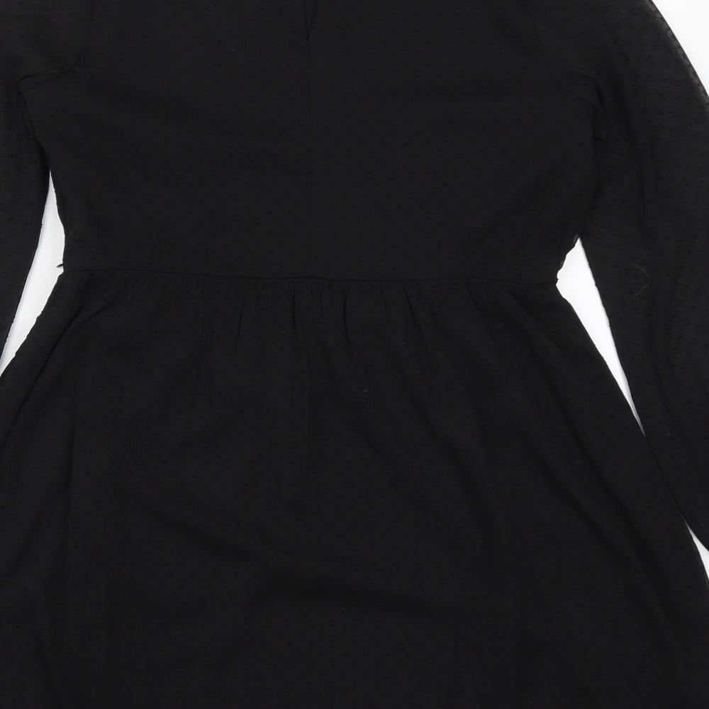 George Womens Black Floral  Skater Dress  Size 12