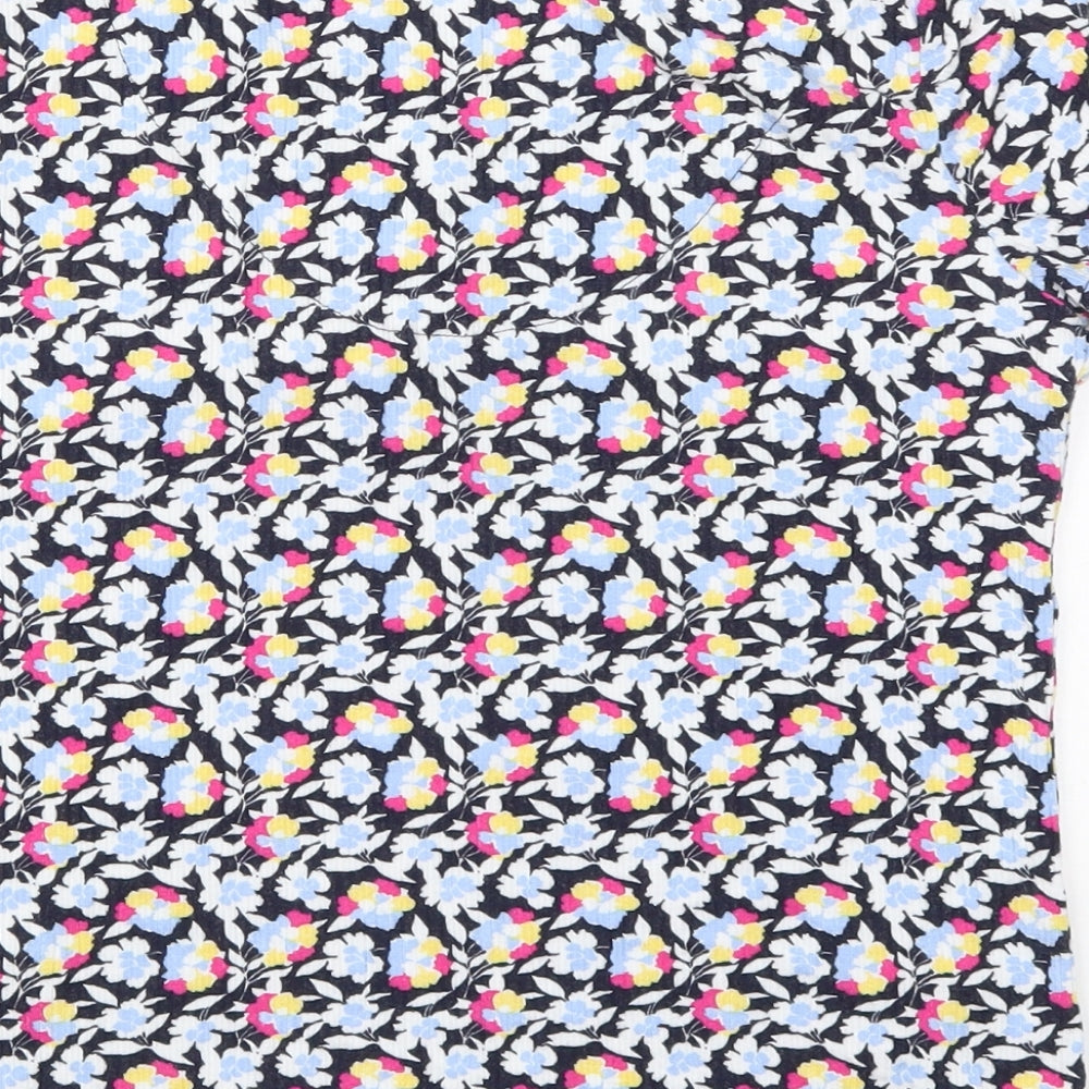 Marks and Spencer Womens Multicoloured Floral  Basic T-Shirt Size 14