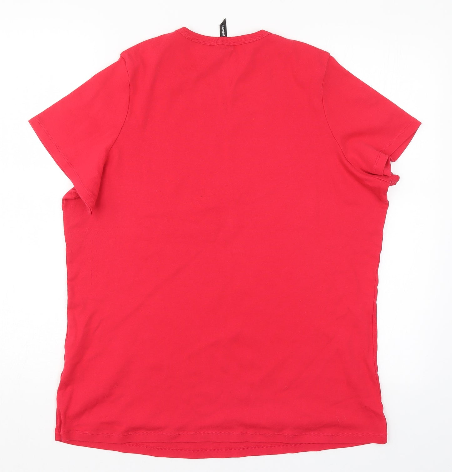 Marks and Spencer Womens Red   Basic T-Shirt Size 22