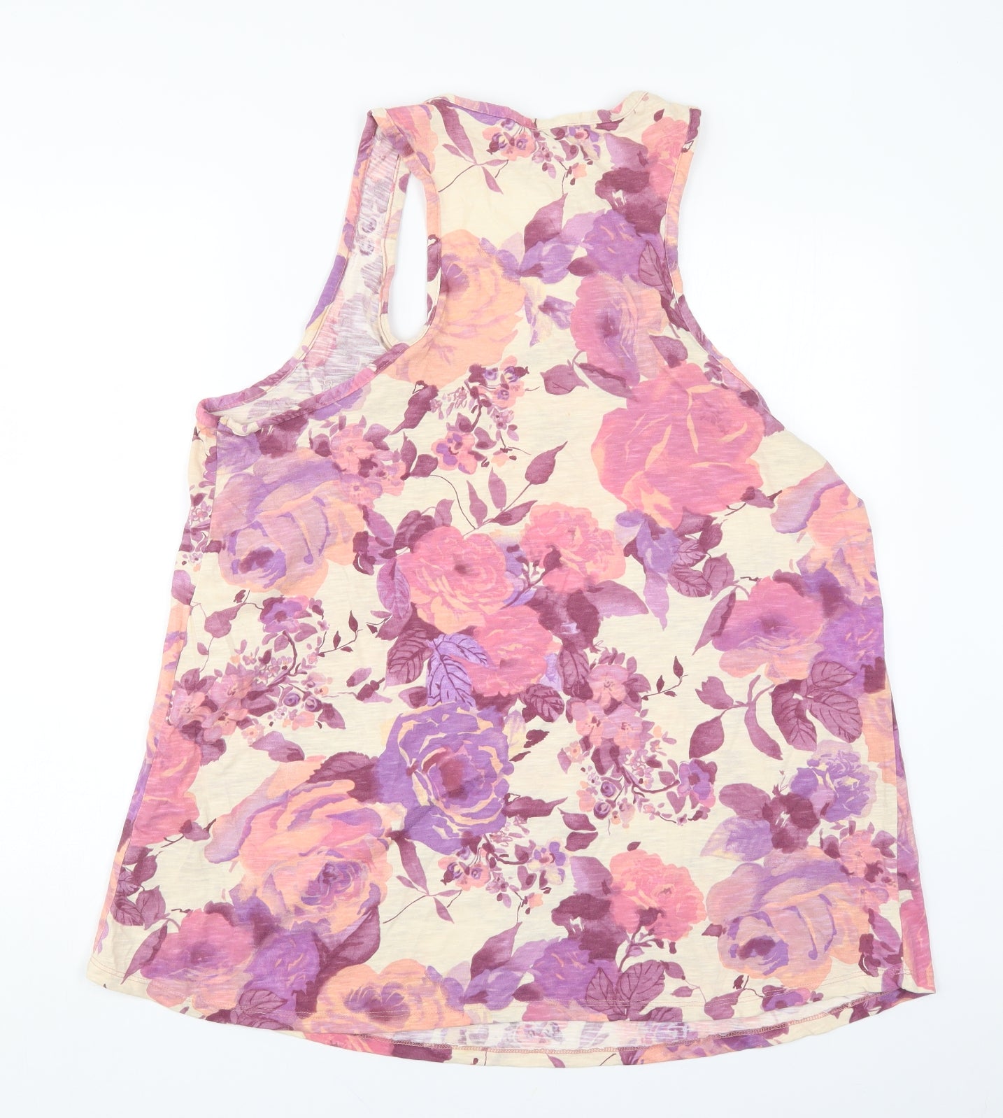 George Womens Pink Floral  Basic Tank Size 22