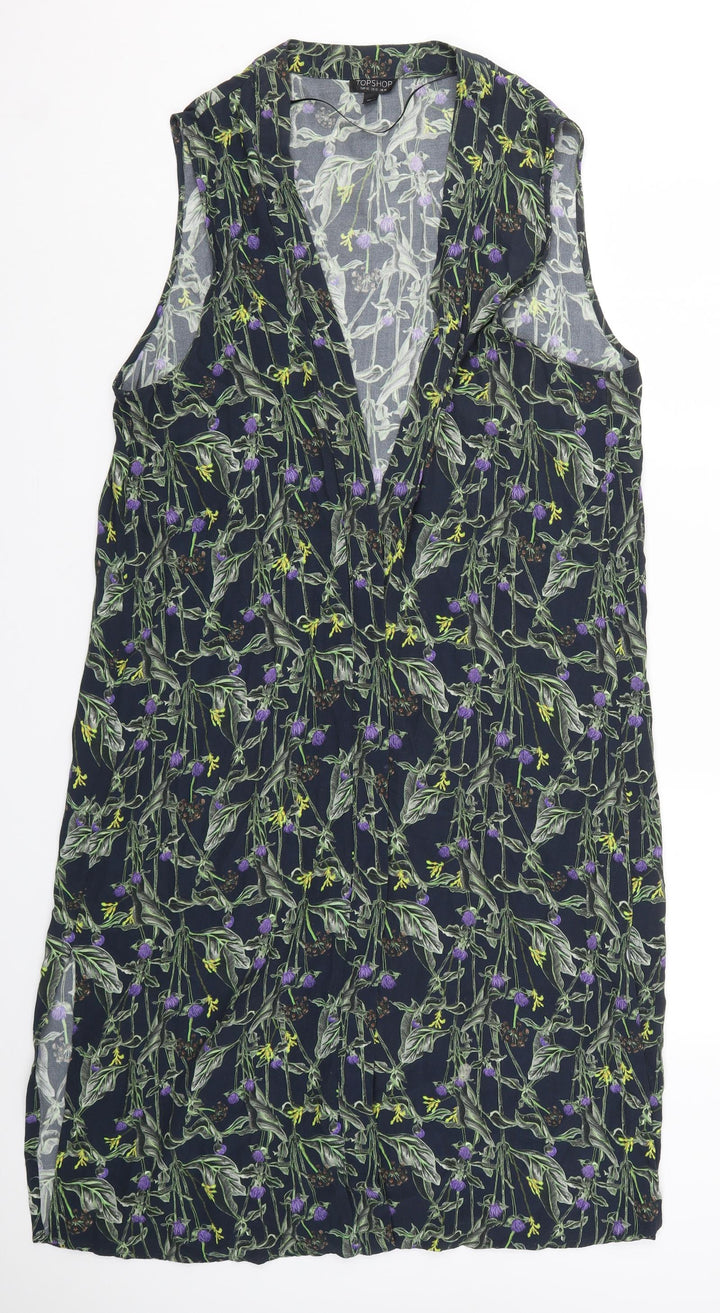Topshop Womens Blue Floral  Jacket  Size 14