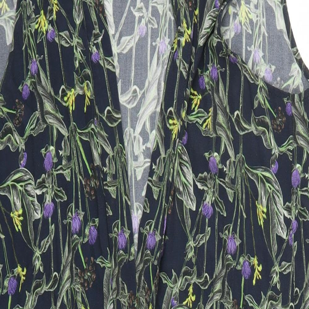 Topshop Womens Blue Floral  Jacket  Size 14