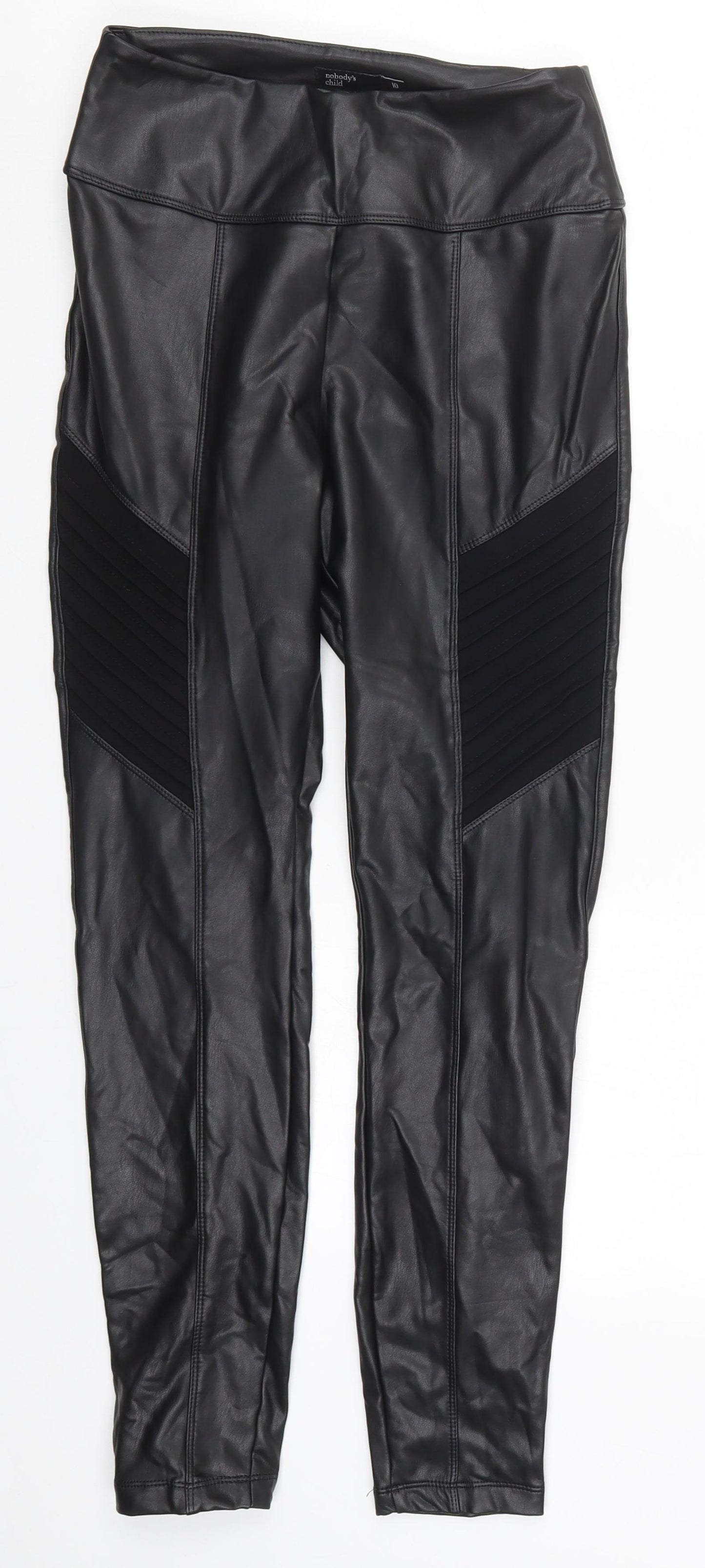 Nobody's Child Womens Black   Carrot Leggings Size 10 L27 in