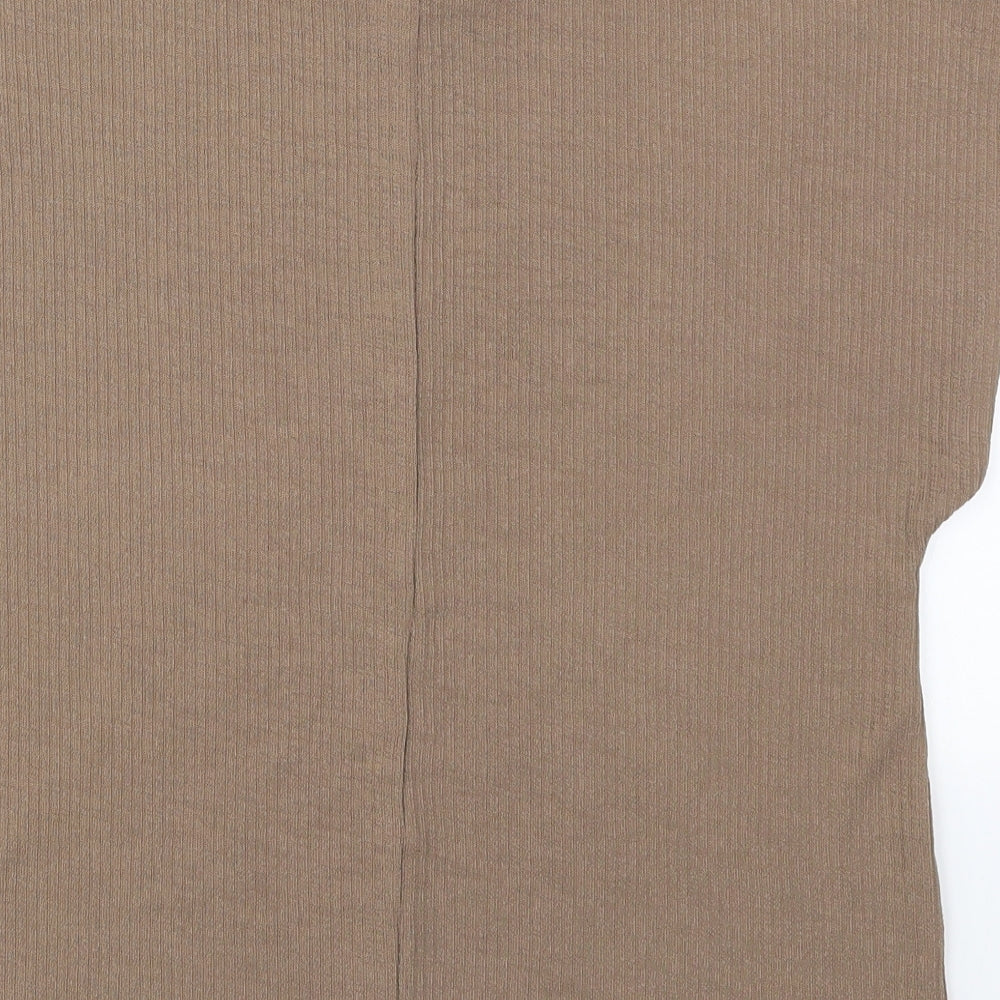 Zara Womens Brown   Basic T-Shirt Size L