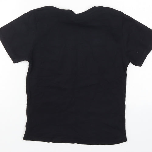 Jeff & Co Boys Black   Basic T-Shirt Size 7-8 Years  - Skeleton Dabbing