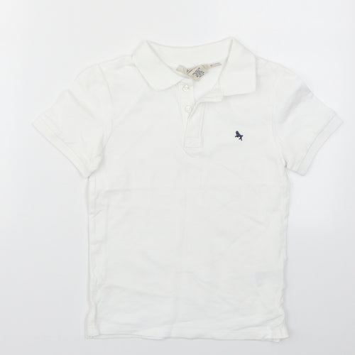 H&M Boys White   Basic Polo Size 7-8 Years