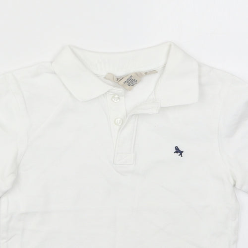 H&M Boys White   Basic Polo Size 7-8 Years