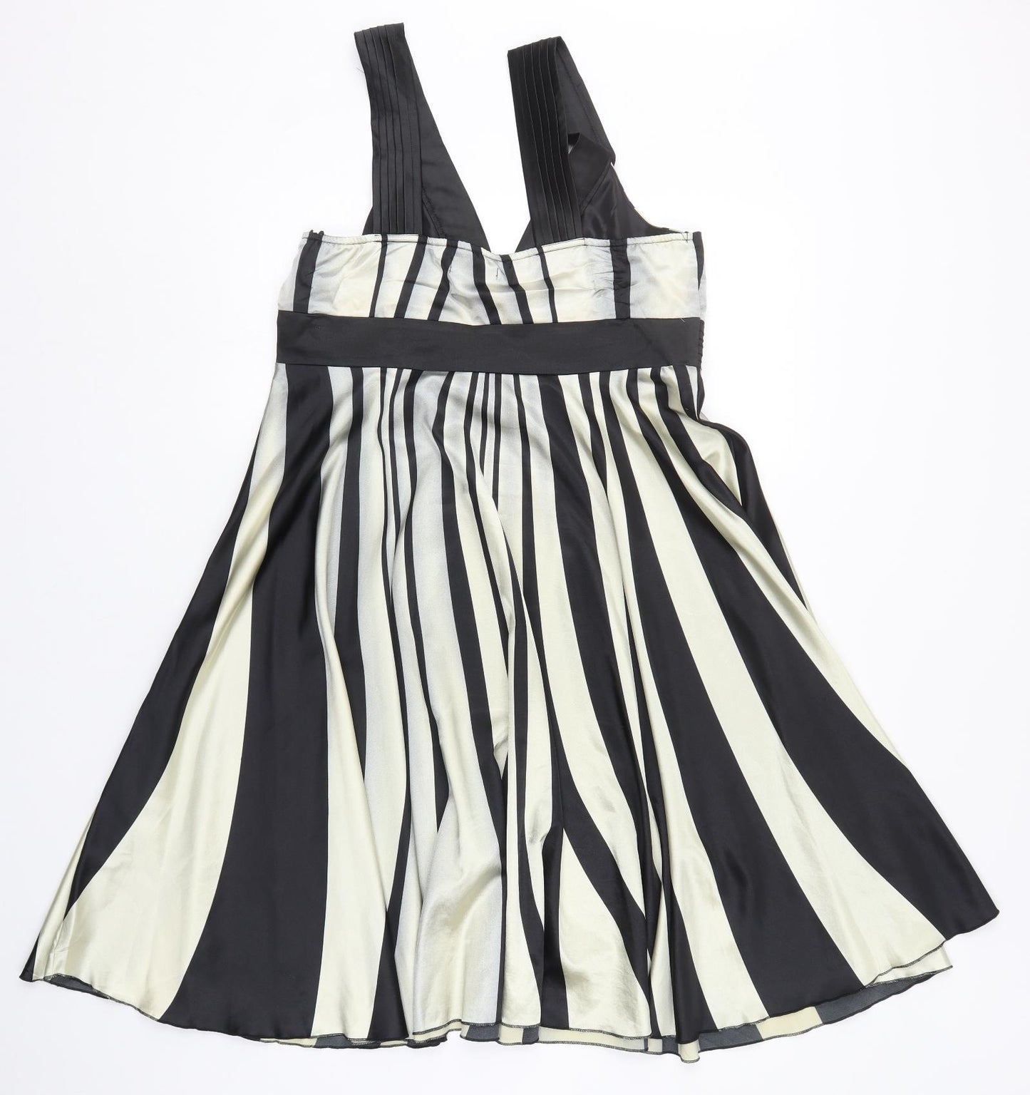 VILA Womens Gold Striped  Trapeze & Swing  Size XL