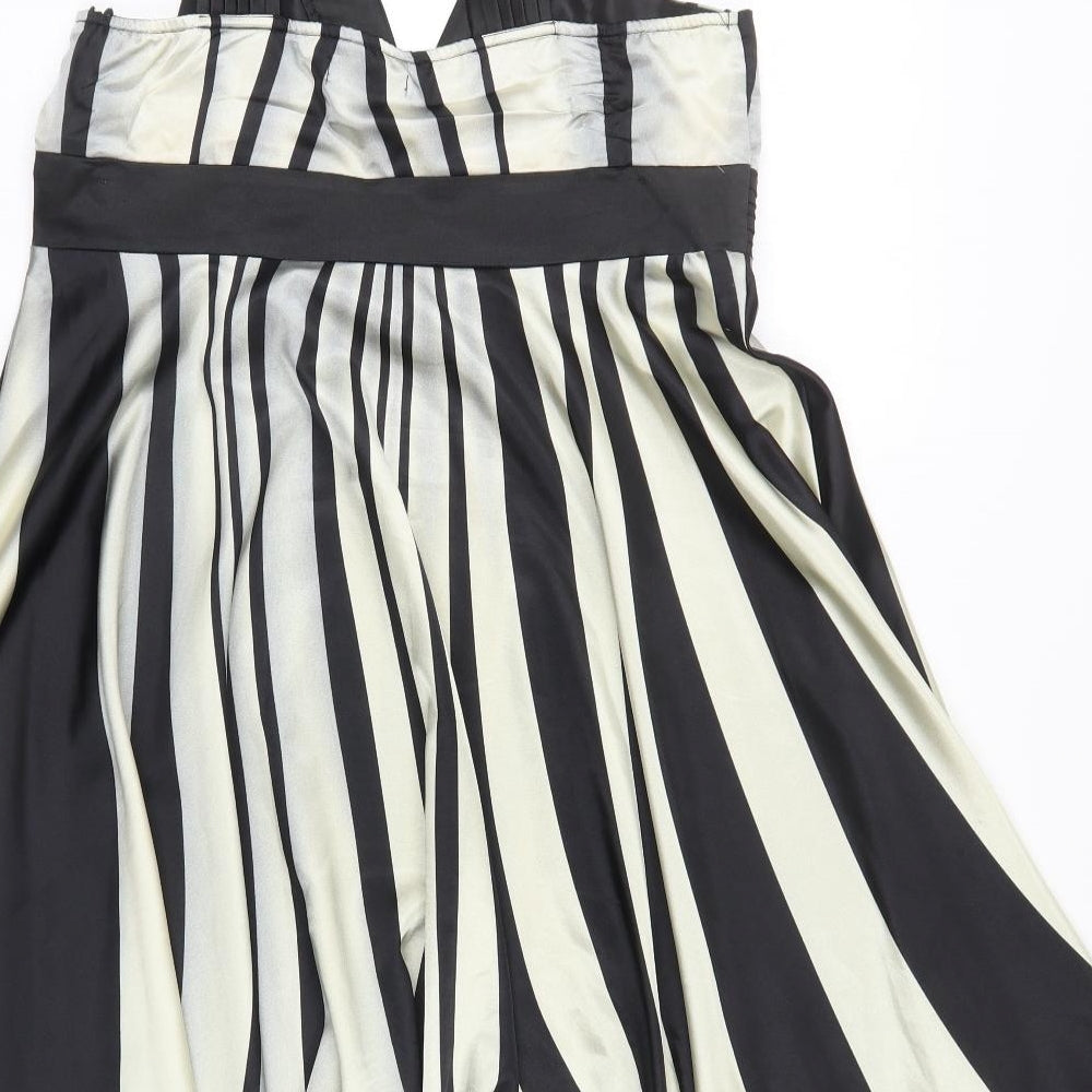 VILA Womens Gold Striped  Trapeze & Swing  Size XL