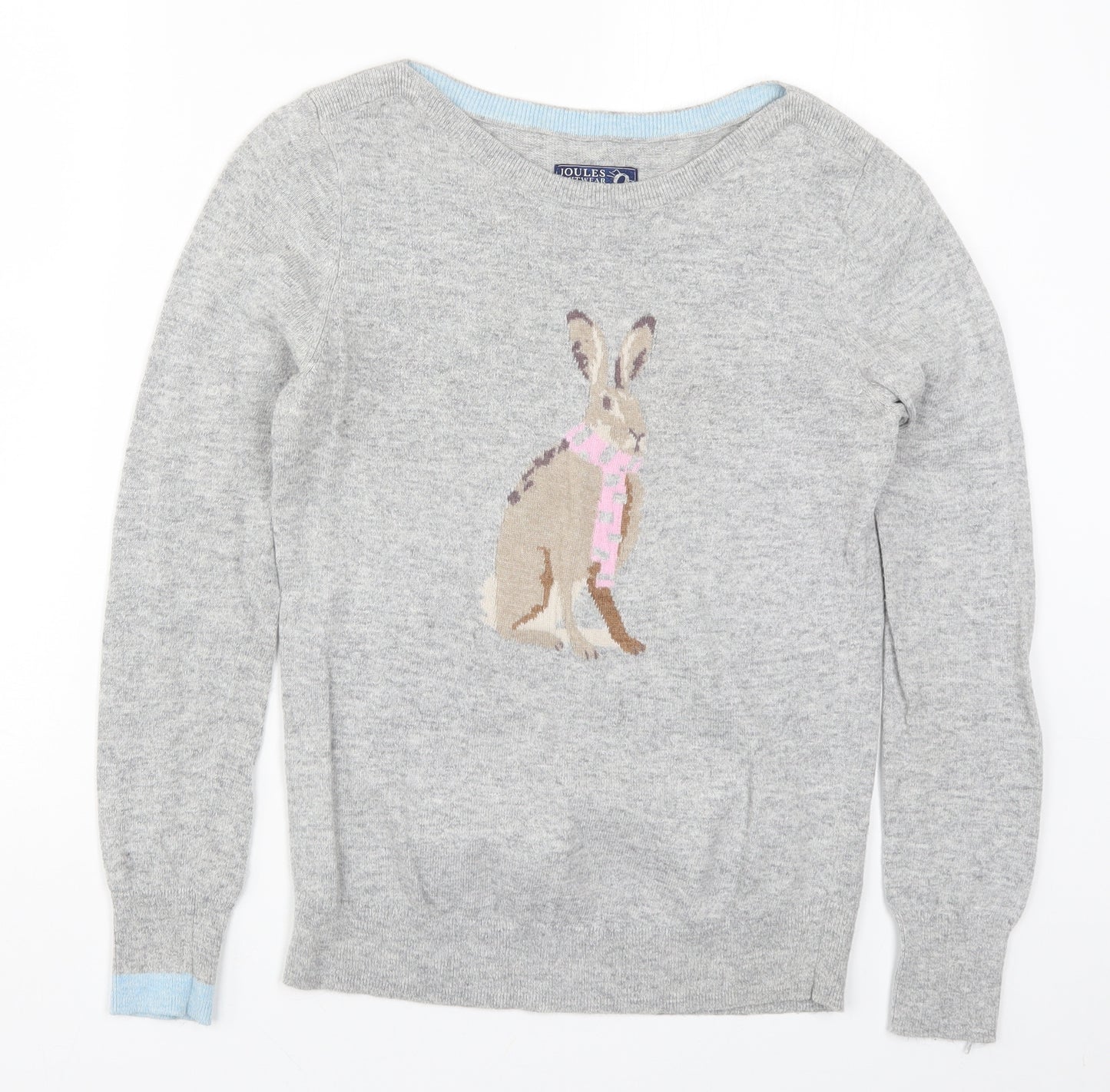 Joules Womens Grey  Knit Pullover Jumper Size 10  - Rabbit