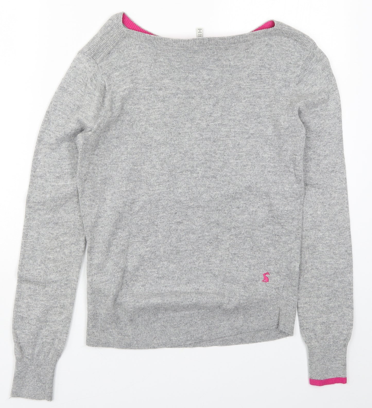 Joules Womens Grey  Knit Pullover Jumper Size 10  - Cat