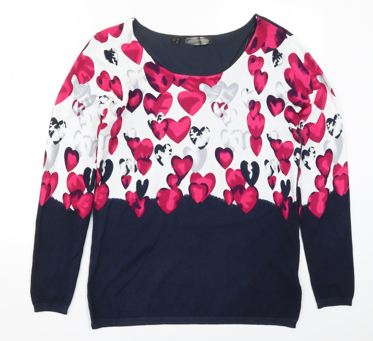 BPC Womens Multicoloured  Knit Pullover Jumper Size S  - Love Hearts