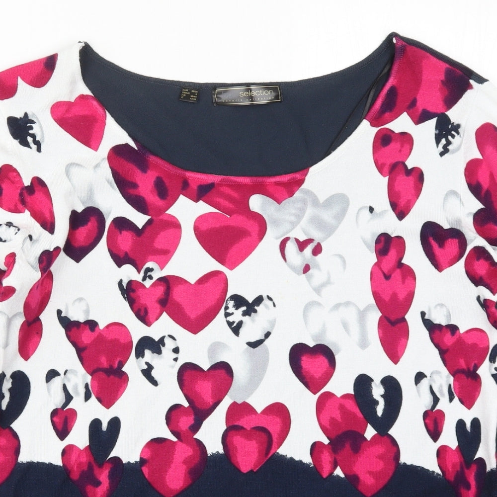 BPC Womens Multicoloured  Knit Pullover Jumper Size S  - Love Hearts