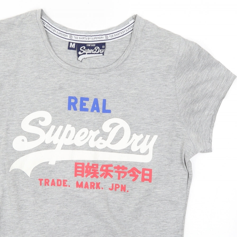 Superdry Womens Grey   Basic T-Shirt Size M