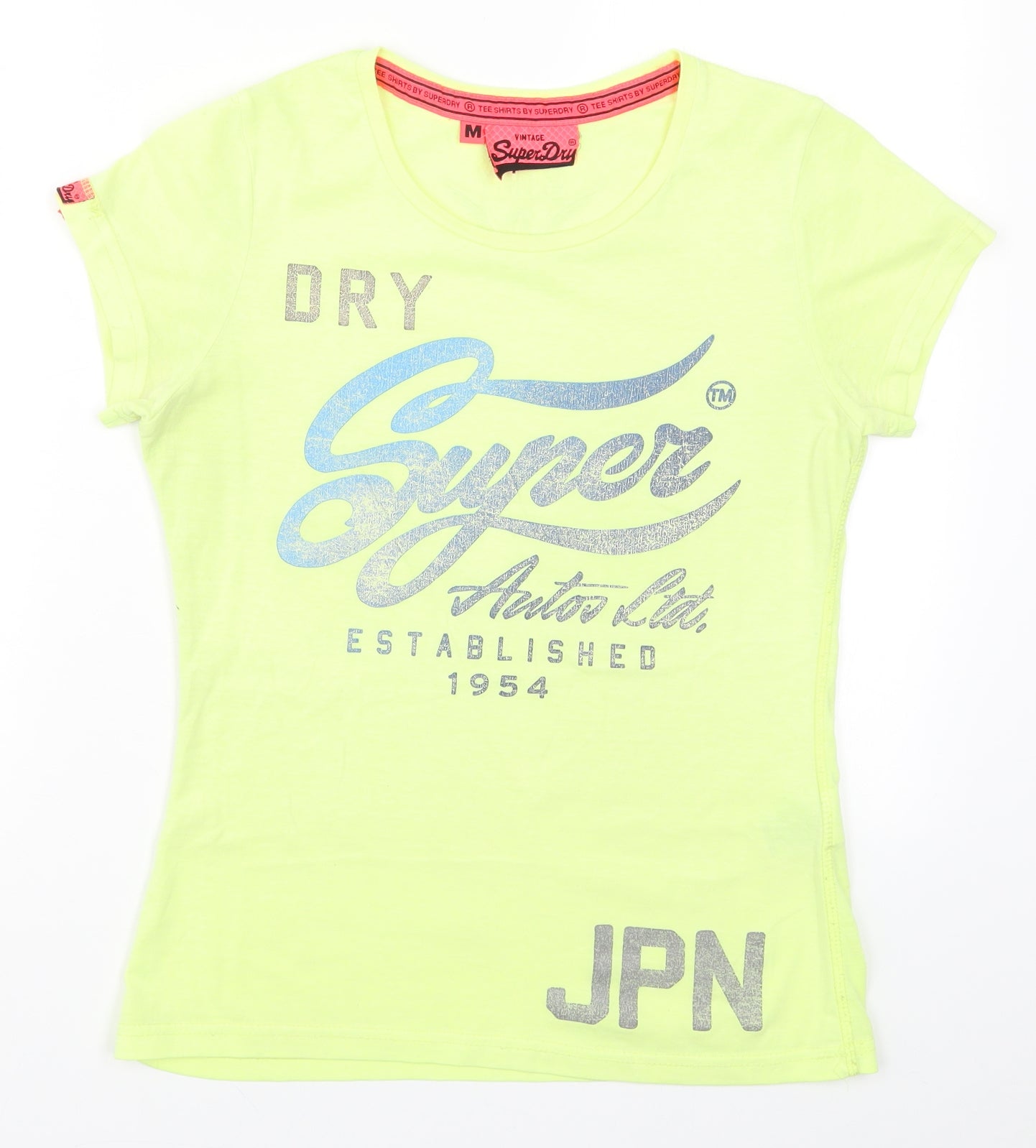 Superdry Womens Yellow   Basic T-Shirt Size M