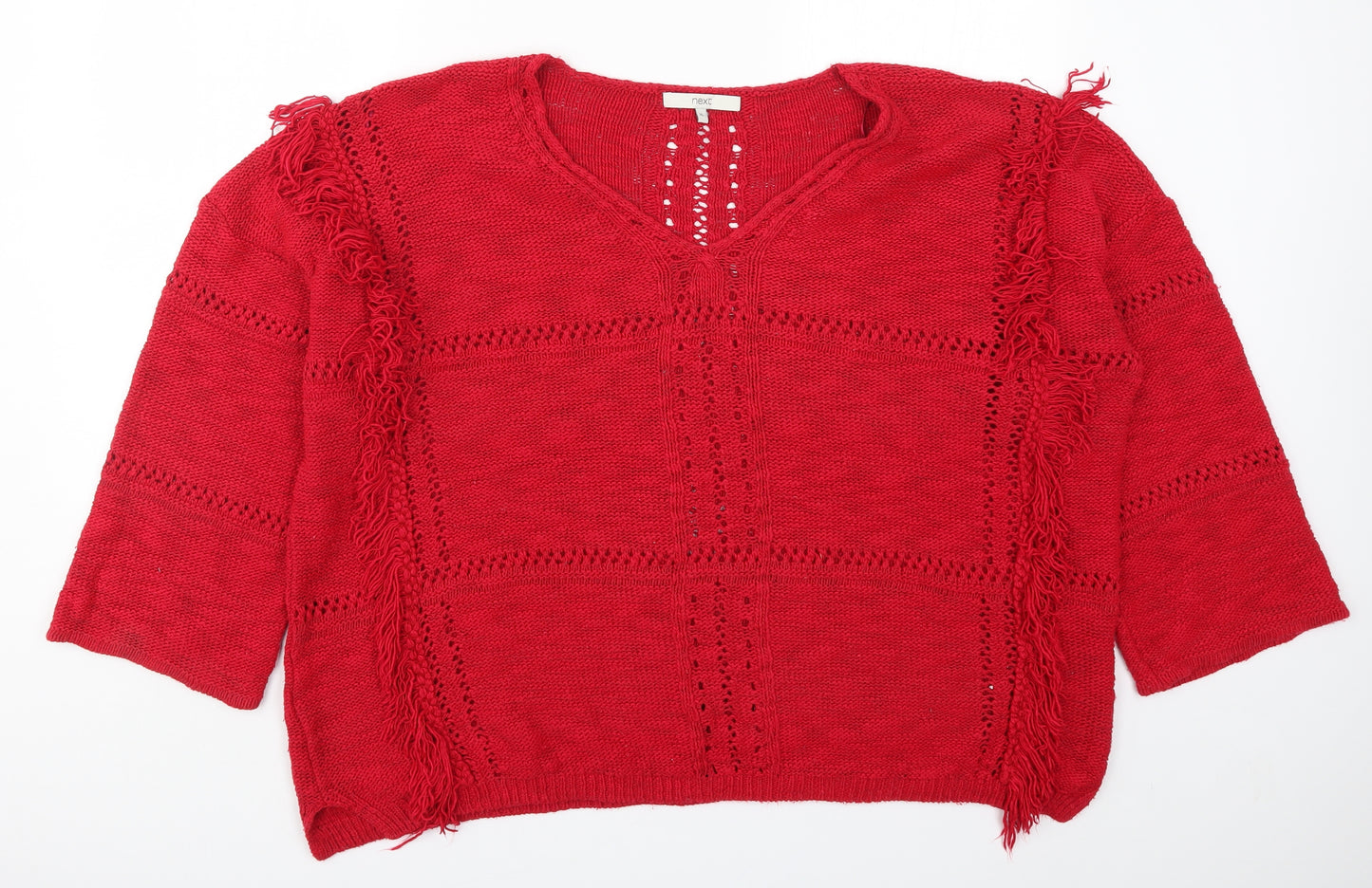 NEXT Womens Red  Knit Pullover Jumper Size XL