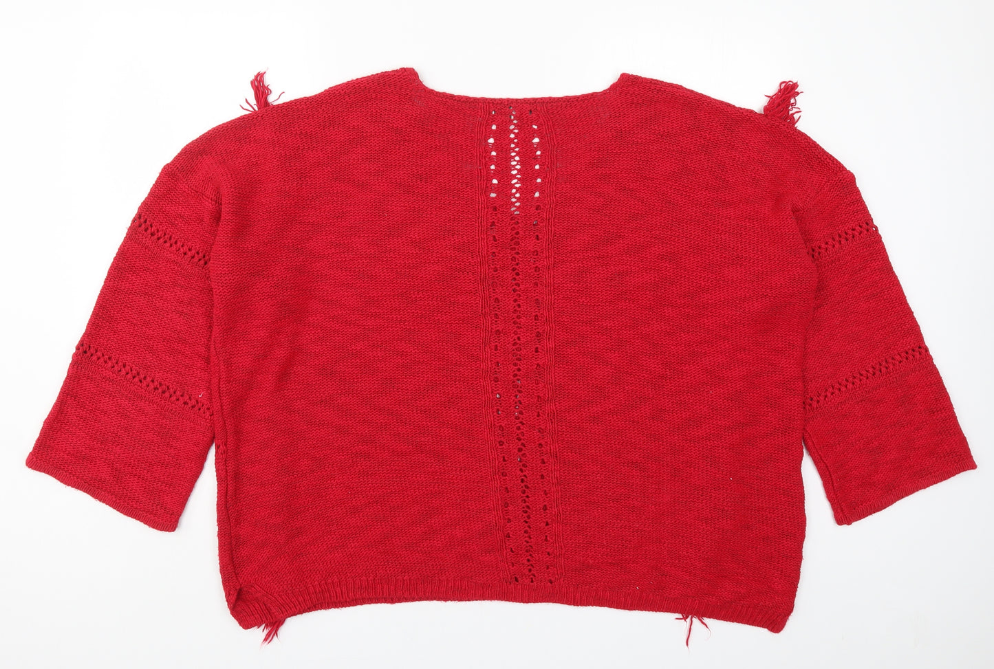 NEXT Womens Red  Knit Pullover Jumper Size XL