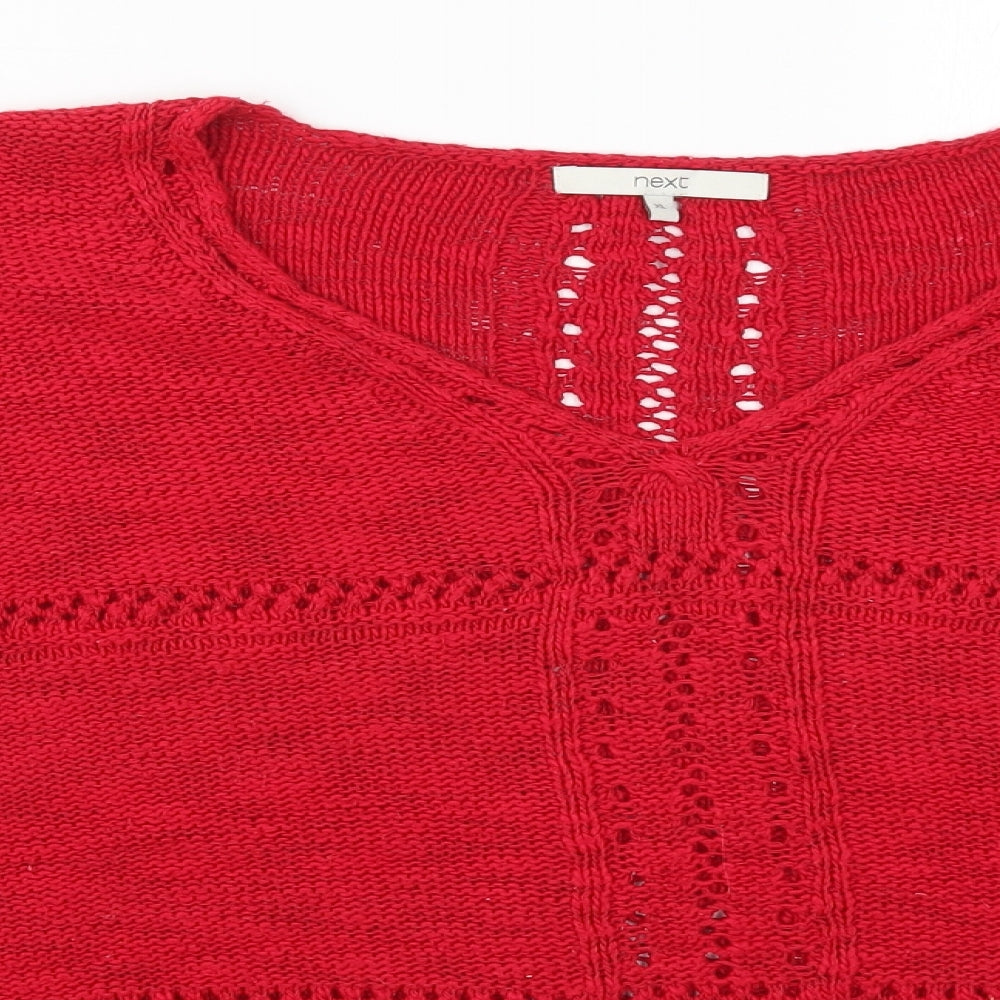NEXT Womens Red  Knit Pullover Jumper Size XL