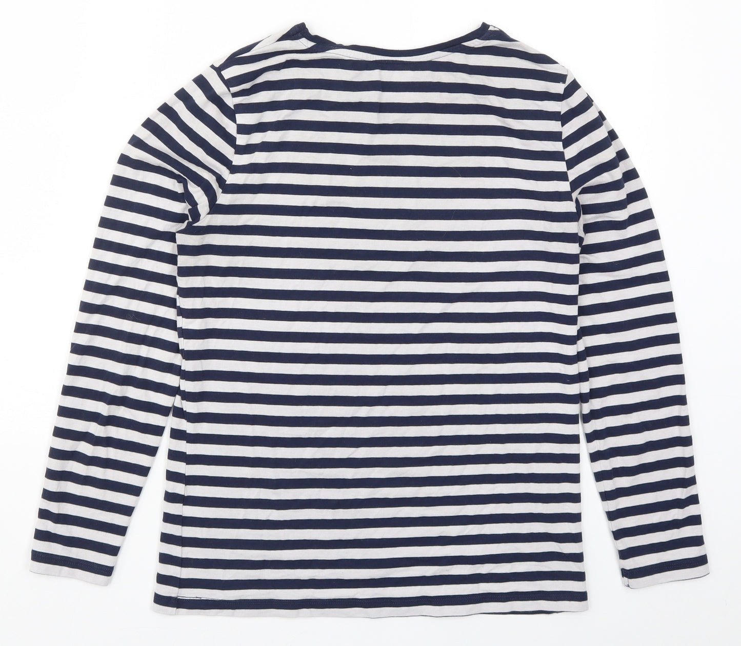 TU Womens Blue Striped  Basic T-Shirt Size 14