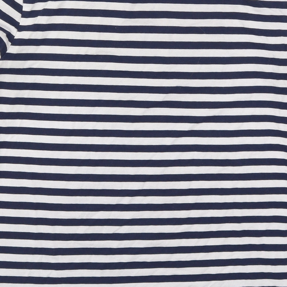 TU Womens Blue Striped  Basic T-Shirt Size 14